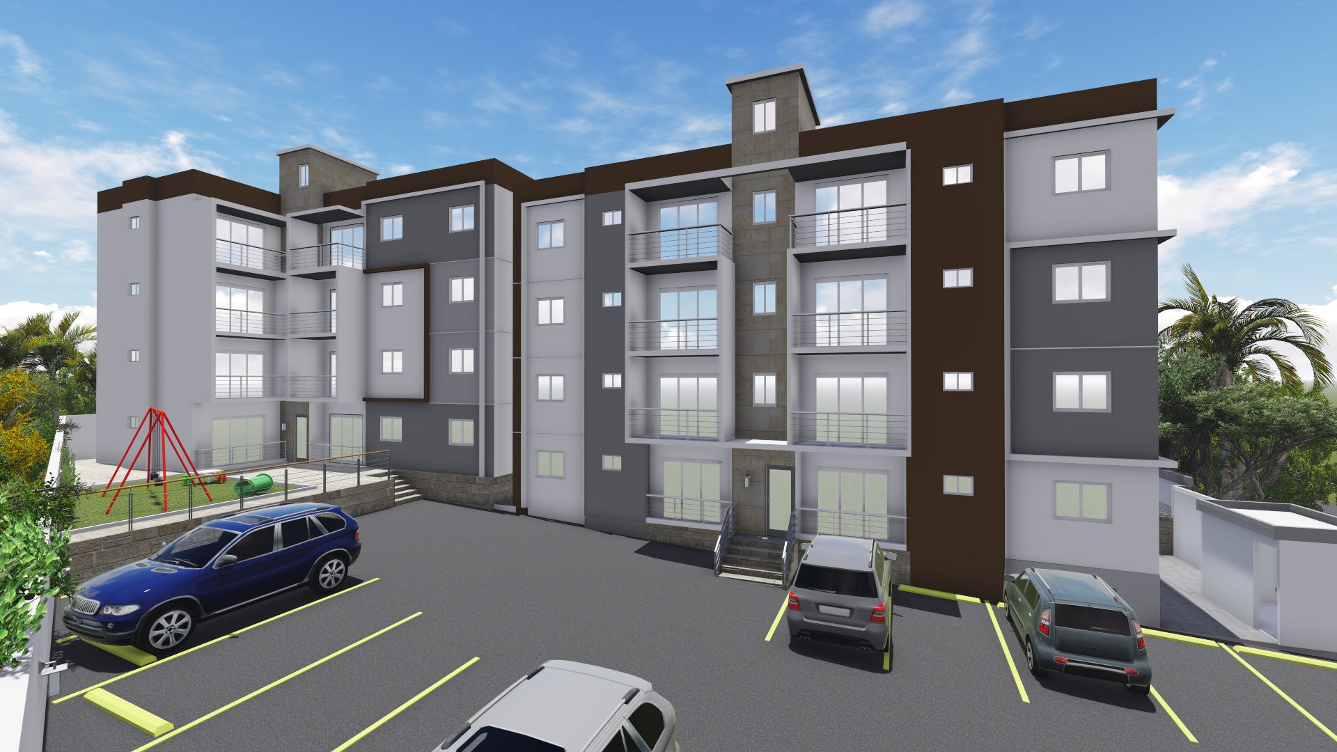 Parte Frontal de los Edificios